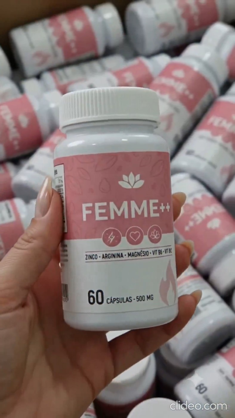 Frasco FEMME++ durante o processo de produção